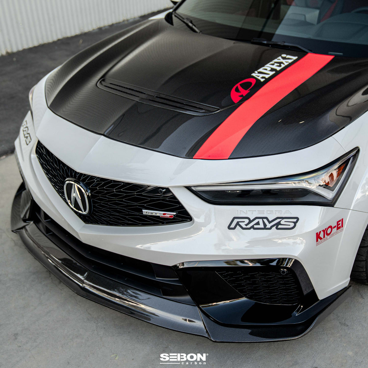 Seibon 2024 Acura Integra Carbon Fiber Hood Scoop - HDS24ACINS