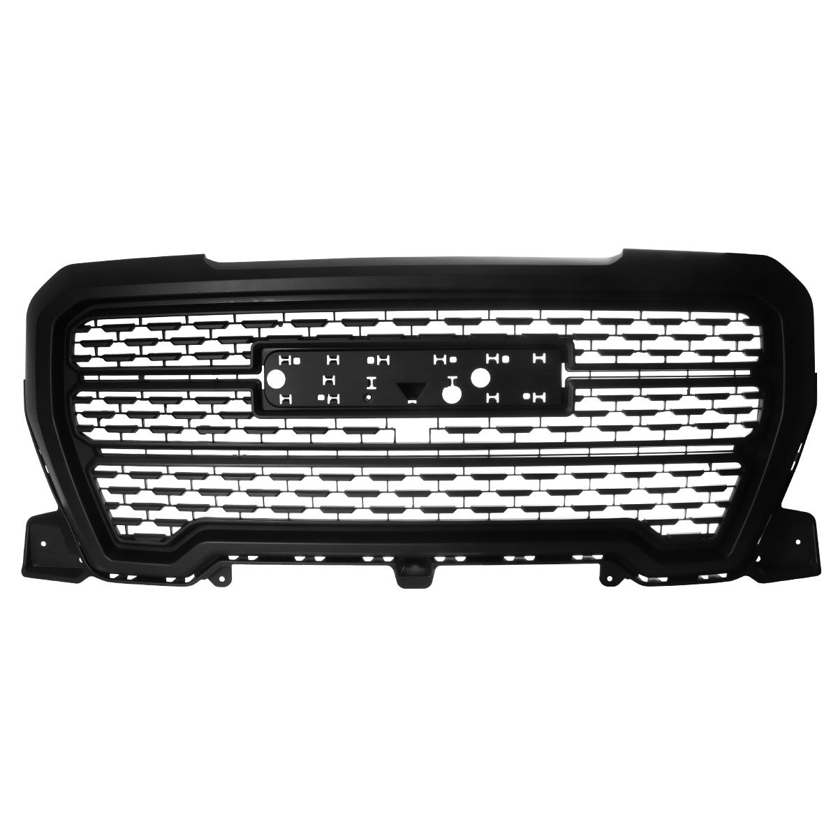 Spec-D Tuning - 2019-2020 GMC Sierra 1500 Matte Black ABS Denali Style Mesh Grille - HG-GMC1915BB-GL