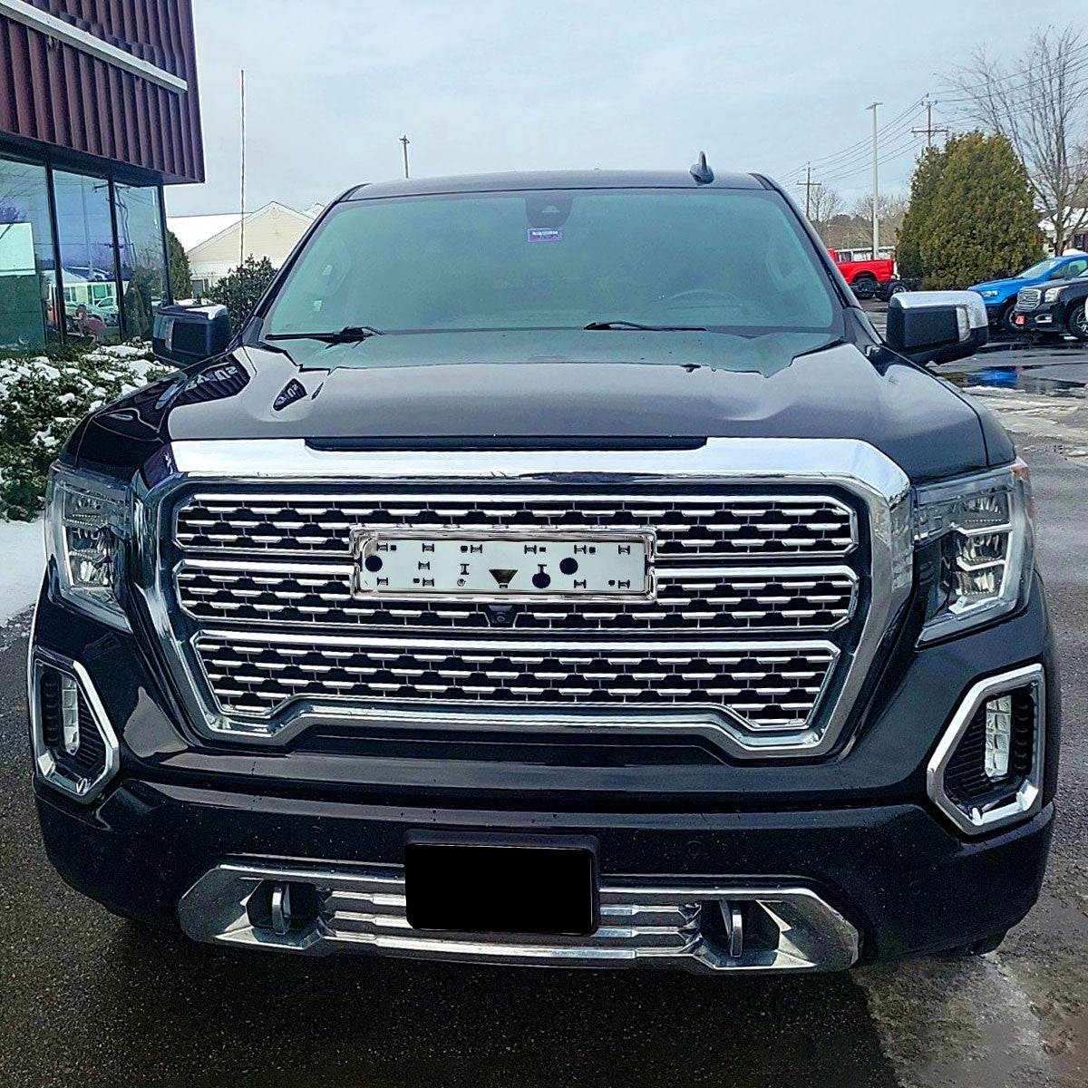 Spec-D Tuning - 2019-2021 GMC Sierra 1500 Chrome Denali Mesh Grille - HG-GMC1915C-JB