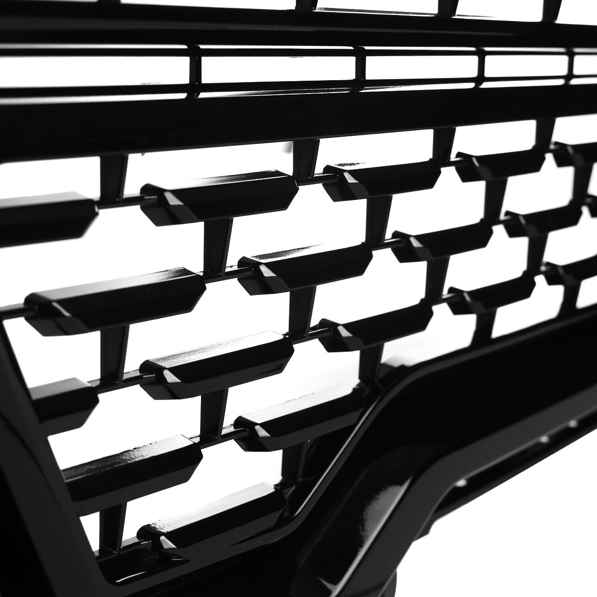 Spec-D Tuning - 2019-2020 GMC Sierra 1500 Glossy Black ABS Mesh Grille - HG-GMC1915JM-GL