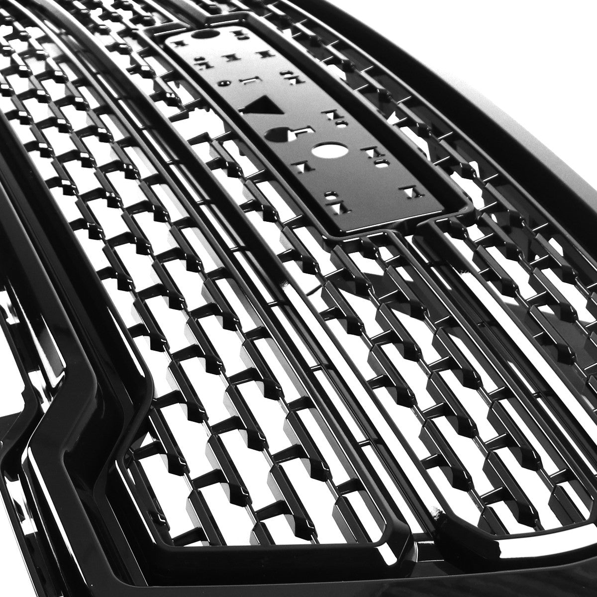 Spec-D Tuning - 2019-2020 GMC Sierra 1500 Glossy Black ABS Mesh Grille - HG-GMC1915JM-GL