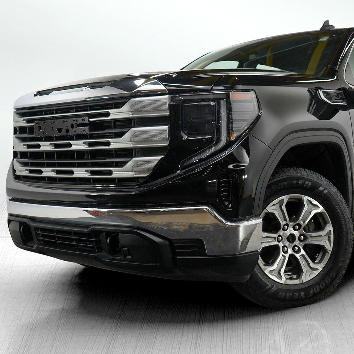 Spec-D Tuning - 2022-2025 GMC Sierra 1500 Chrome SLE Style Mesh Front Upper Hood Grille - HG-GMC2215C-JB