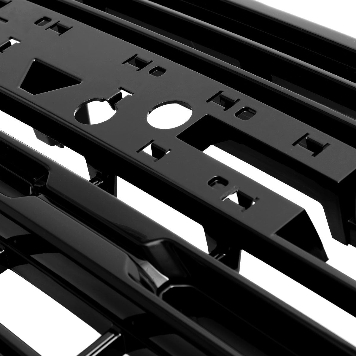 Spec-D Tuning - 2022-2025 GMC Sierra 1500 Glossy Black SLE Style Mesh Front Upper Hood Grille - HG-GMC2215JM-JB