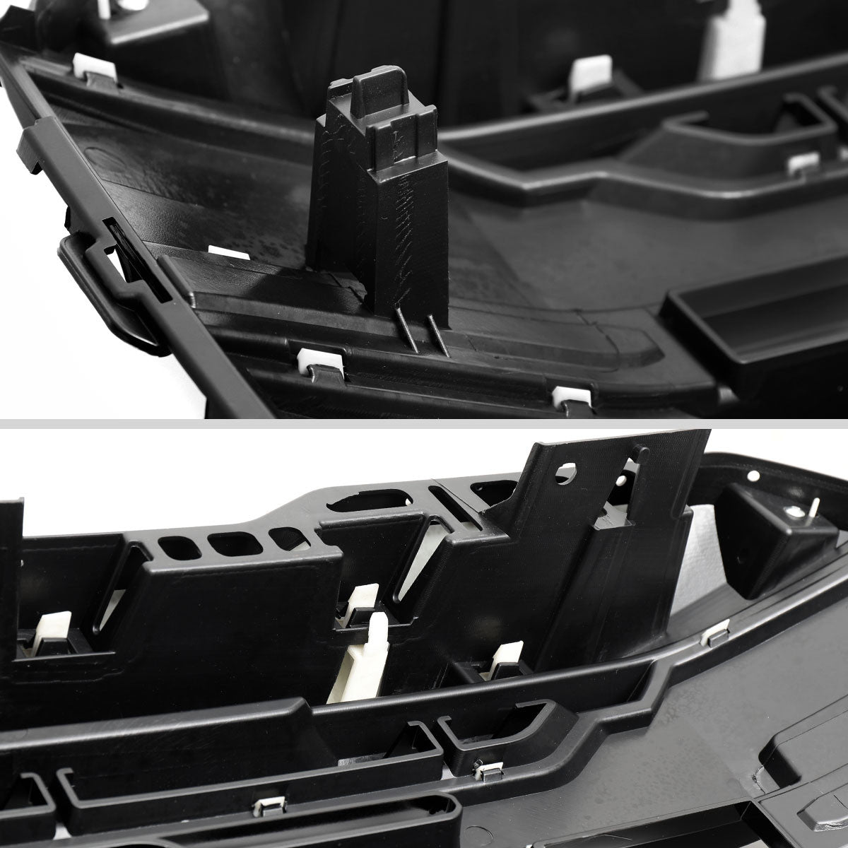 Spec-D Tuning - 2022-2025 GMC Sierra 1500 Glossy Black SLE Style Mesh Front Upper Hood Grille - HG-GMC2215JM-JB