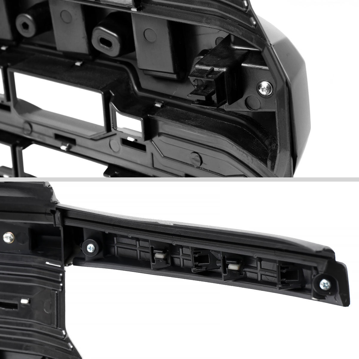 Spec-D Tuning - 2022-2026 Chevrolet Silverado 1500 Glossy Black Mesh Front Upper Hood Grille - HG-SIV2215JM-JB
