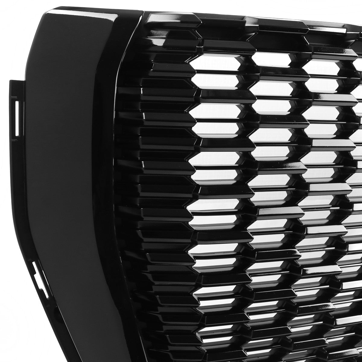 Spec-D Tuning - 2021-2023 GMC Yukon/Yukon XL Denali Style Front Glossy Black Mesh Grille - HG-YUK21GB-GL