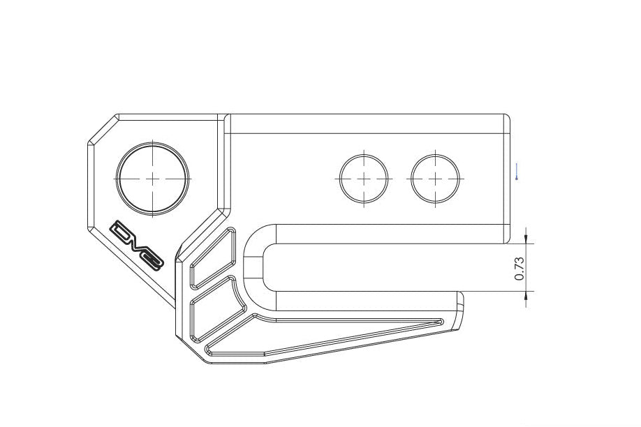 DV8 Offroad - DV8 Xtract 2" Hitch Skid Plate - UNHS-01RW