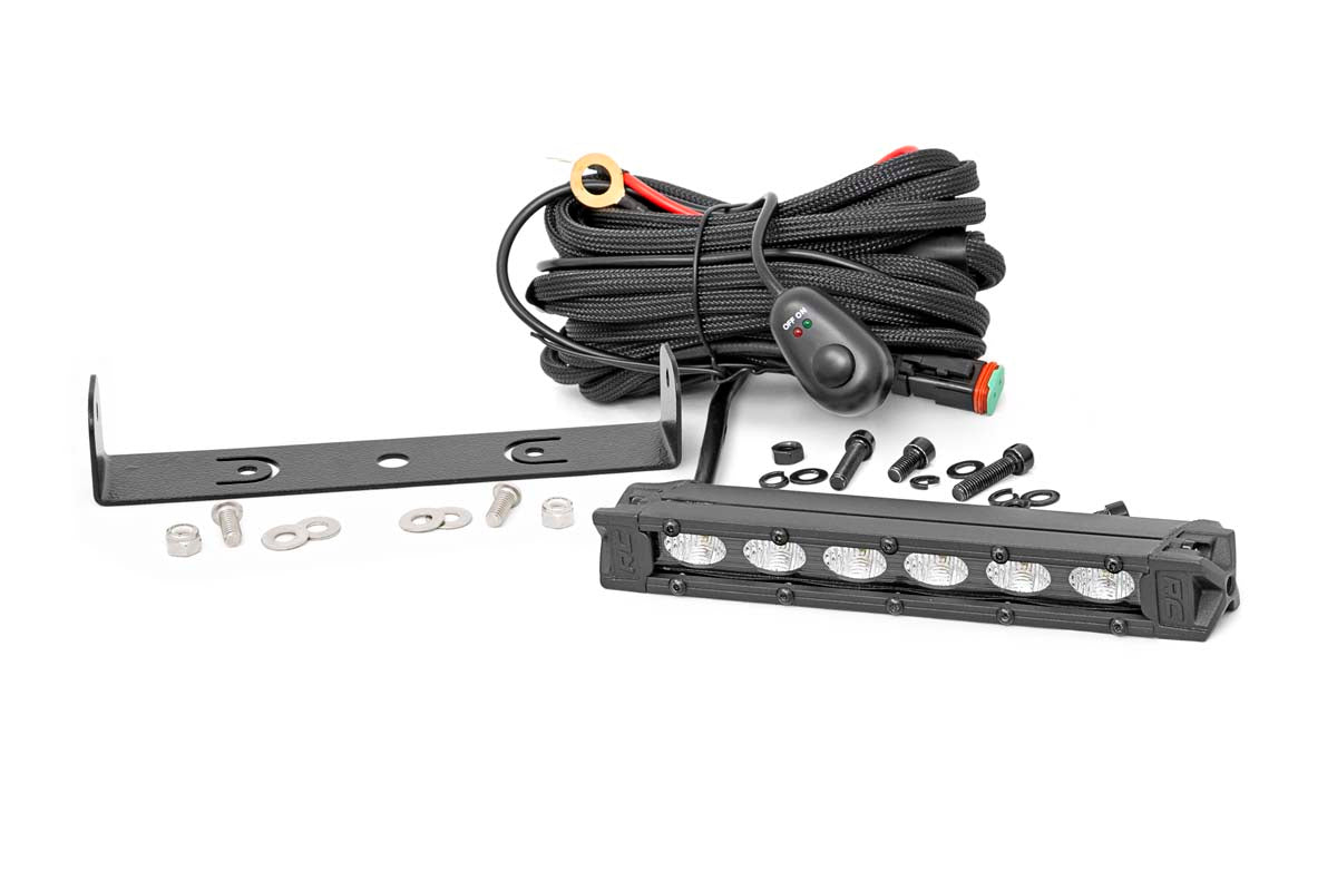 LED Light Kit | Rear Mount | 6&quot; Black Slimline | Honda Foreman 500 