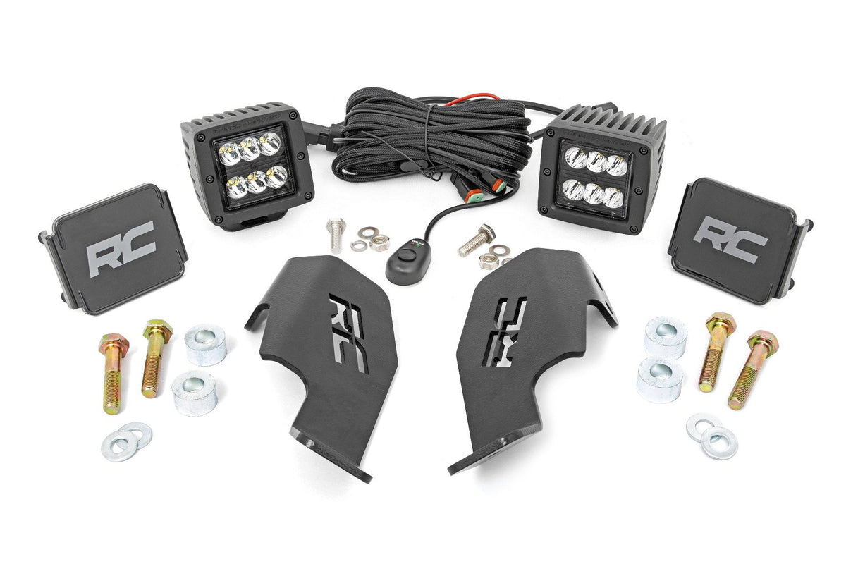LED Light Kit | Cage Mount | 2&quot; Black Pair | Honda Talon