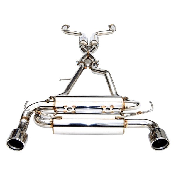 Invidia 02-08 Nissan 350z Gemini Rolled Stainless Steel Tip Cat-back Exhaust - HS02N3ZGIS