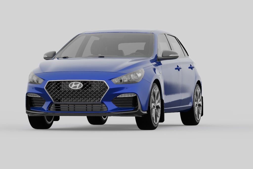 Rally Armor 19-21 Hyundai Elantra GT N Line/i30 Red UR Mud Flap w/Black Logo - MF59-UR-RD/BLK