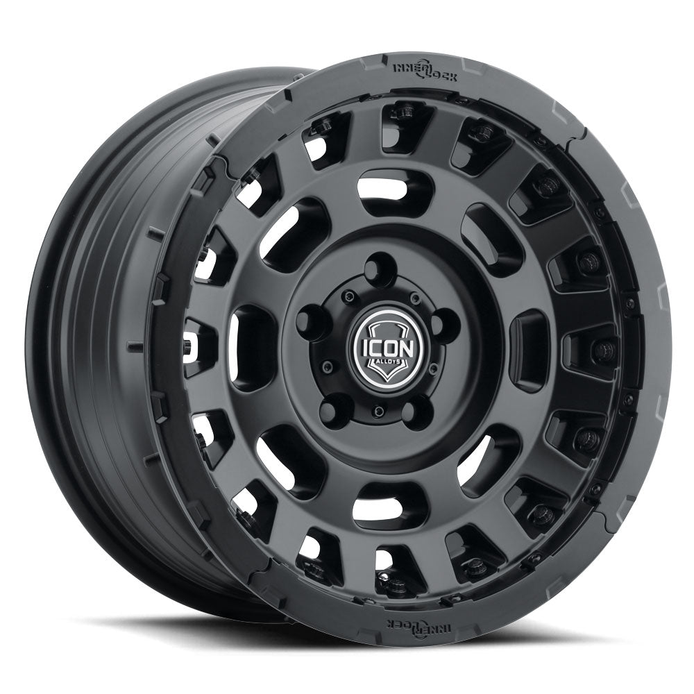 Icon Hammer Pro 17x8.5 / 6x5.5 / 0mm / 4.75in BS - Satin Black - 21017858347SB