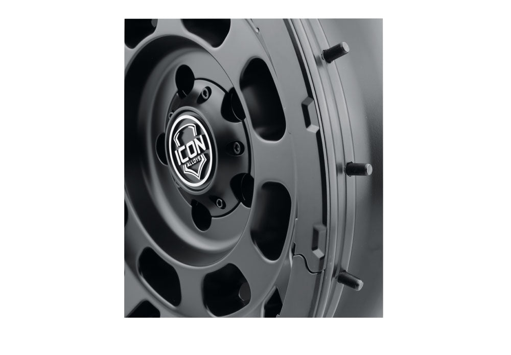 Icon Hammer Pro 17x8.5 / 6x135 / 6MM / 5in BS - Satin Black - 21017856350SB