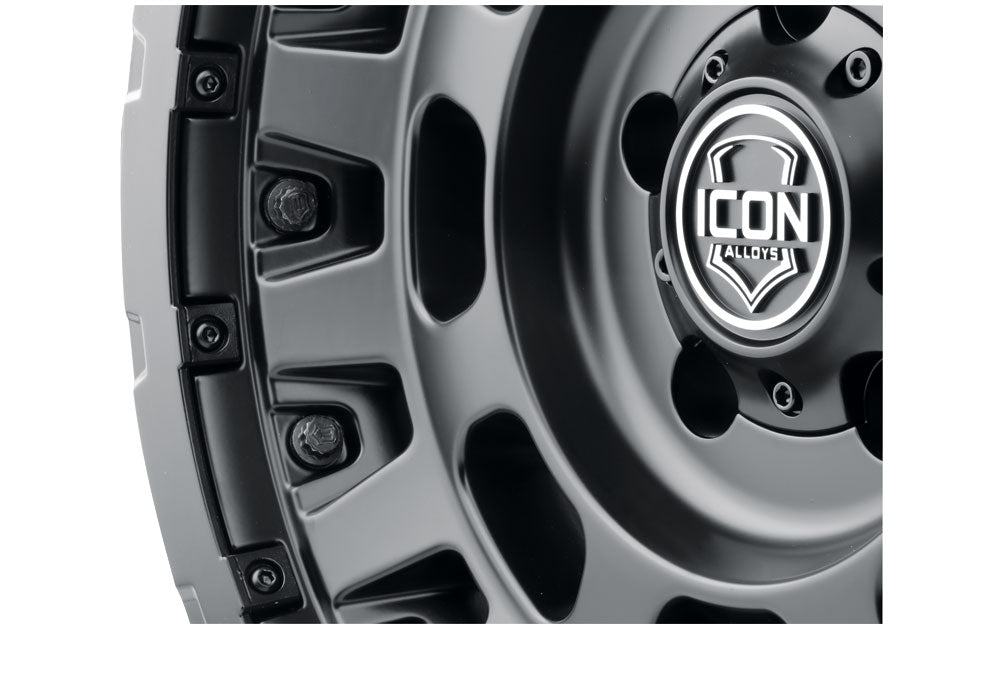 Icon Hammer Pro 17x8.5 / 6x5.5 / 0mm / 4.75in BS - Satin Black - 21017858347SB