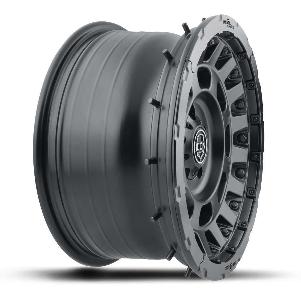 Icon Hammer Pro 17x8.5 / 6x5.5 / 25mm / 5.75in BS - Satin Black - 21017859057SB