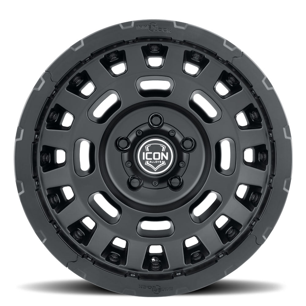 Icon Hammer Pro 17x8.5 / 6x5.5 / 25mm / 5.75in BS - Satin Black - 21017859057SB
