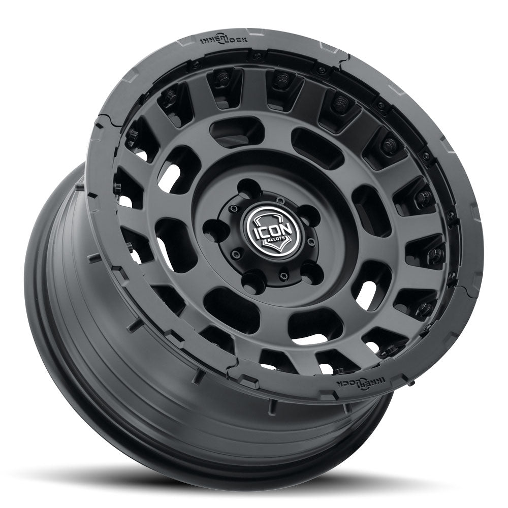 Icon Hammer Pro 17x8.5 / 6x5.5 / 25mm / 5.75in BS - Satin Black - 21017859057SB