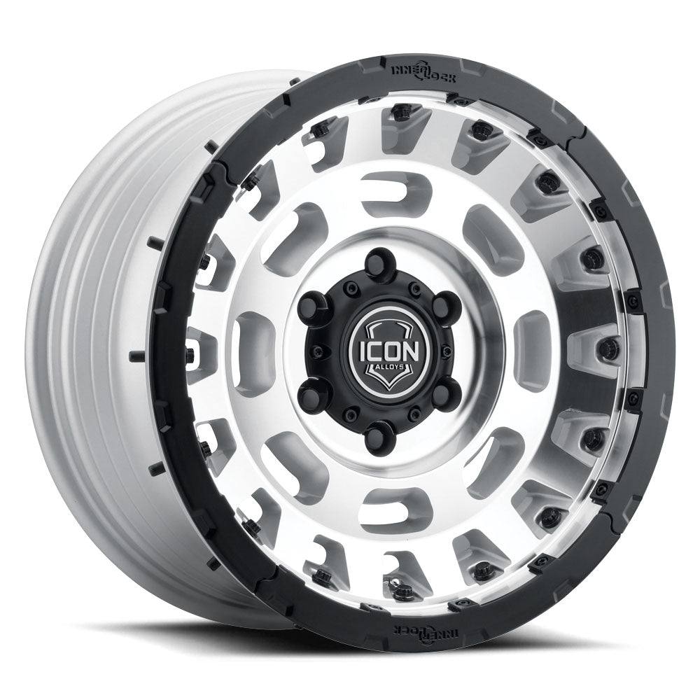 Icon Hammer Pro 17x8.5 / 5x150 / 25MM / 5.75in BS - Silver Machined - 21017855557SM