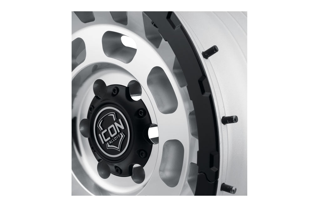 Icon Hammer Pro 17x8.5 / 6x135 / 6MM / 5in BS - Silver Machined - 21017856350SM