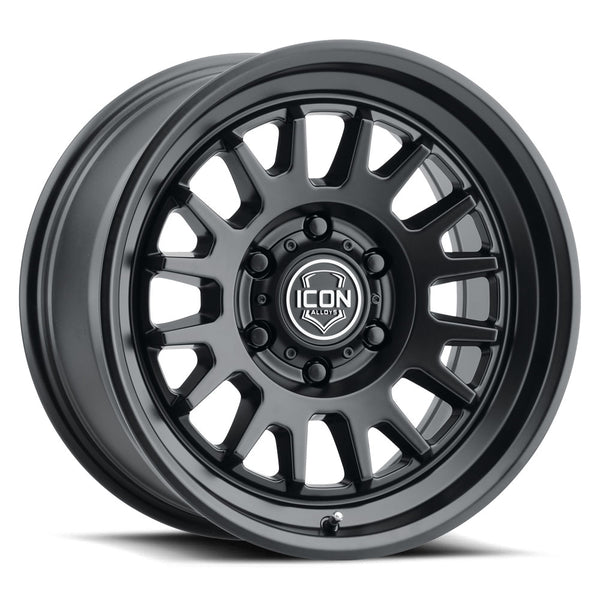 ICON Anza 17x8.5 6x5.5 0mm Offset 4.75in BS 106.1mm Hub Bore Satin Black Wheel - 8217858347SB