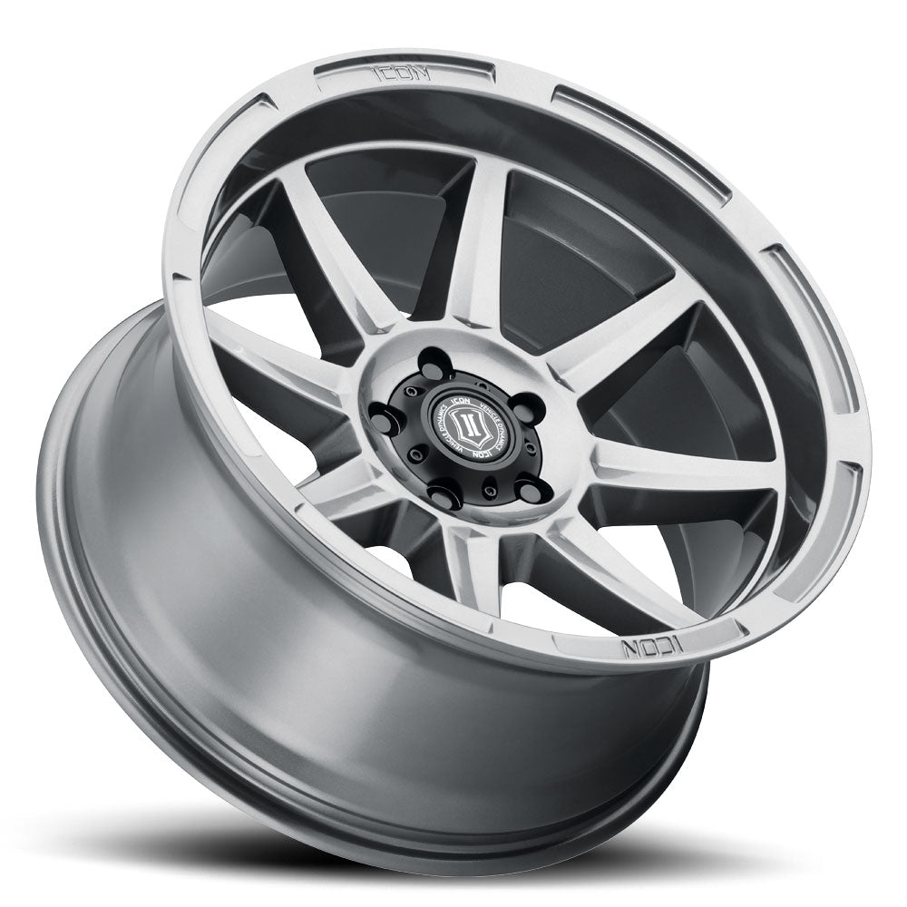 ICON Bandit 20x10 6x135 -24mm 4.5in BS 87.10mm Bore Gun Metal Wheel - 6020106345GM