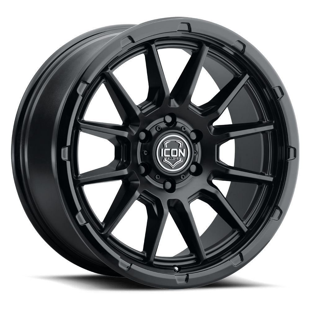 ICON Alloys Cajon 20x9 / 6x5.5 / 16mm / 5.625in BS Double Black Wheel - 8320909056DB