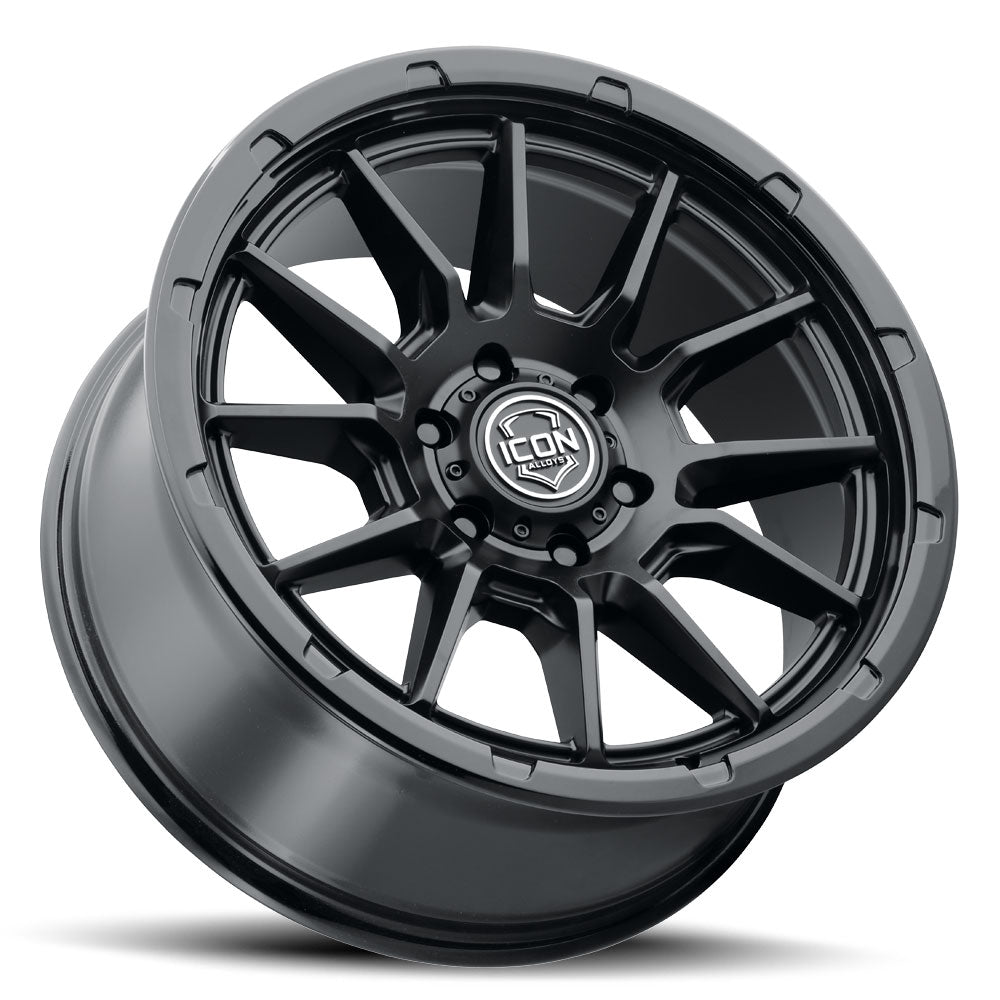 ICON Alloys Cajon 20x9 / 6x5.5 / 0mm / 5in BS Double Black Wheel - 8320908350DB
