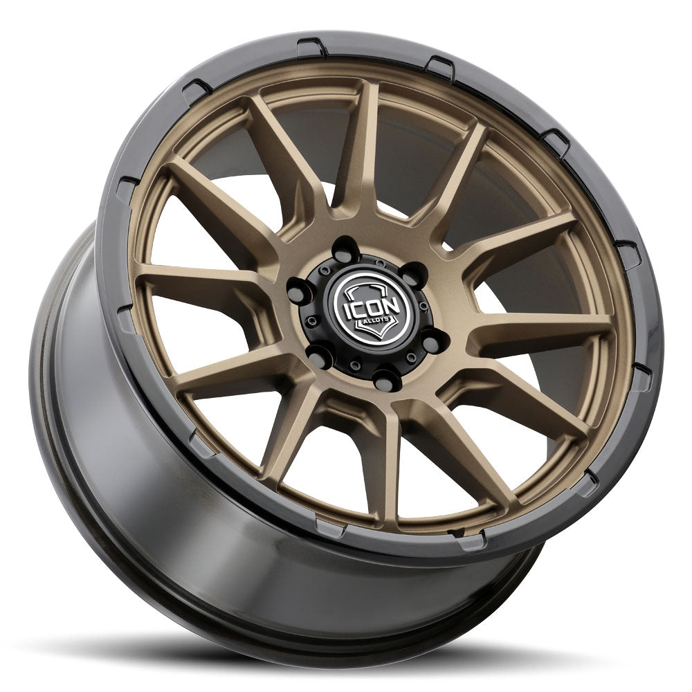 ICON Alloys Cajon 20x9 / 6x5.5 / 0mm / 5in BS Satin Bronze Wheel w/ GB Lip - 8320908350SBGB
