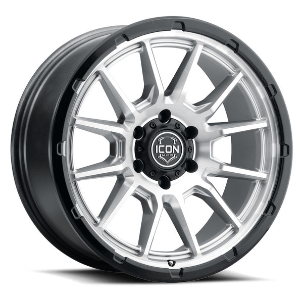 ICON Alloys Cajon 20x9 / 6x135 / 16mm / 5.625in BS Silver Machined Wheel w/ GB Lip - 8320906356SMGB