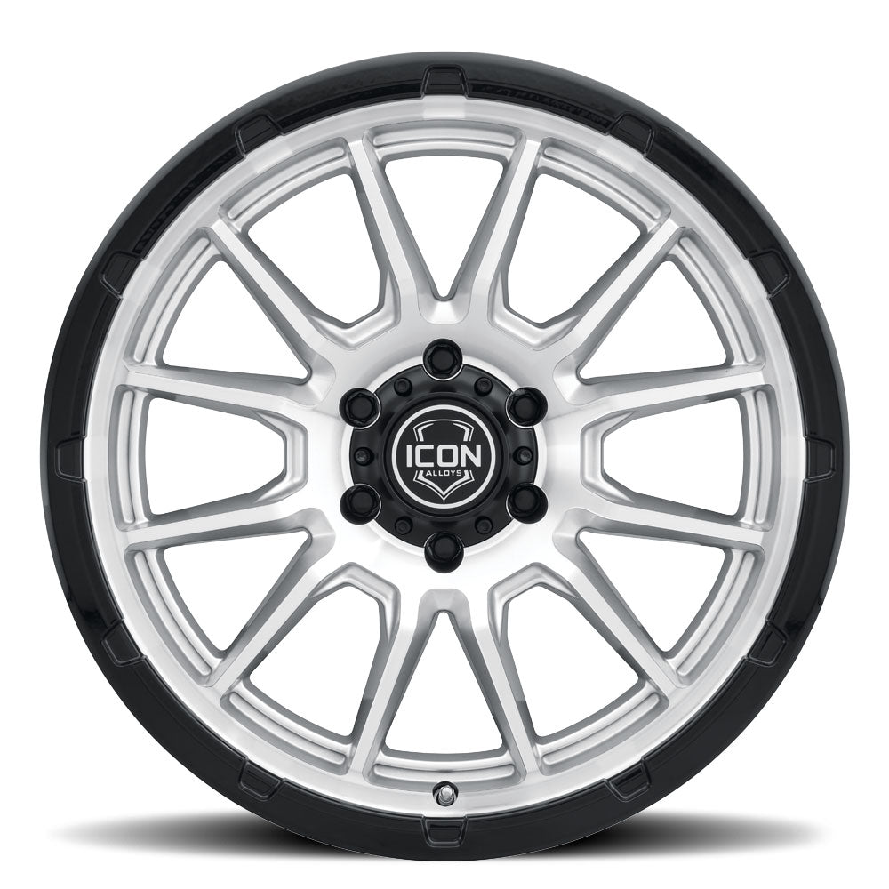 ICON Alloys Cajon 20x9 / 6x135 / 16mm / 5.625in BS Silver Machined Wheel w/ GB Lip - 8320906356SMGB