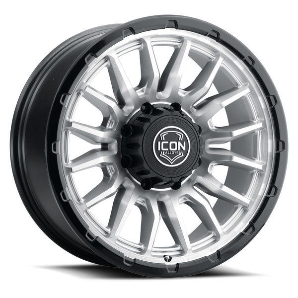ICON Alloys Cajon 20x9 / 8x170 / 6mm / 5.25in BS Silver Machined Wheel w/ GB Lip - 8320908152SMGB