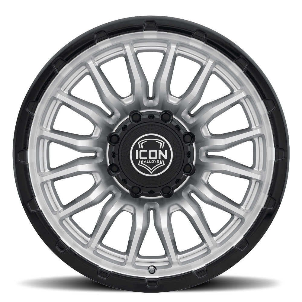ICON Alloys Cajon 20x9 / 8x180 / 12mm / 5.5in BS Silver Machined Wheel w/ GB Lip - 8320908955SMGB