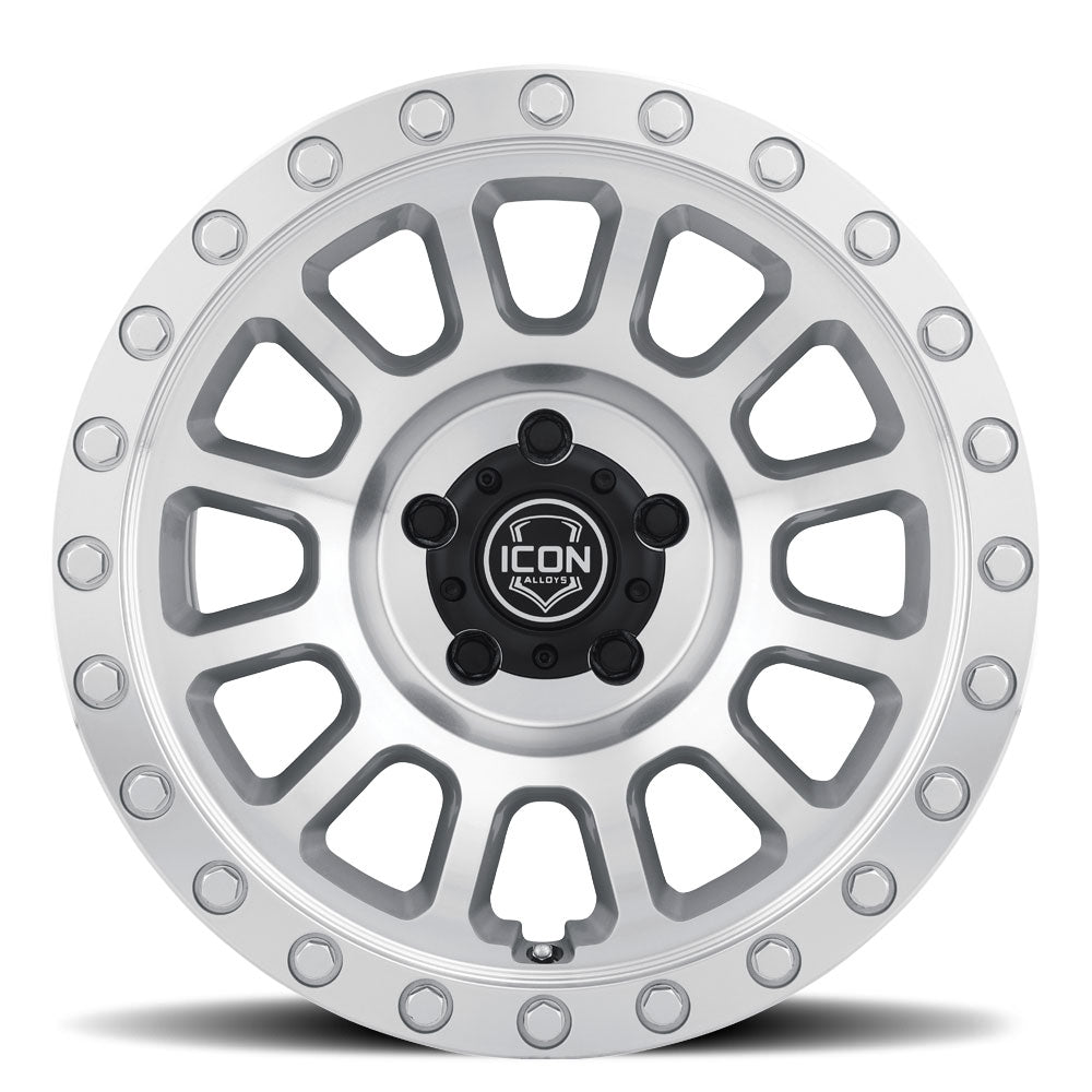 ICON Hulse 18x9 6x5.5 25mm Offset 6in BS Silver Machined - 8018909060SM