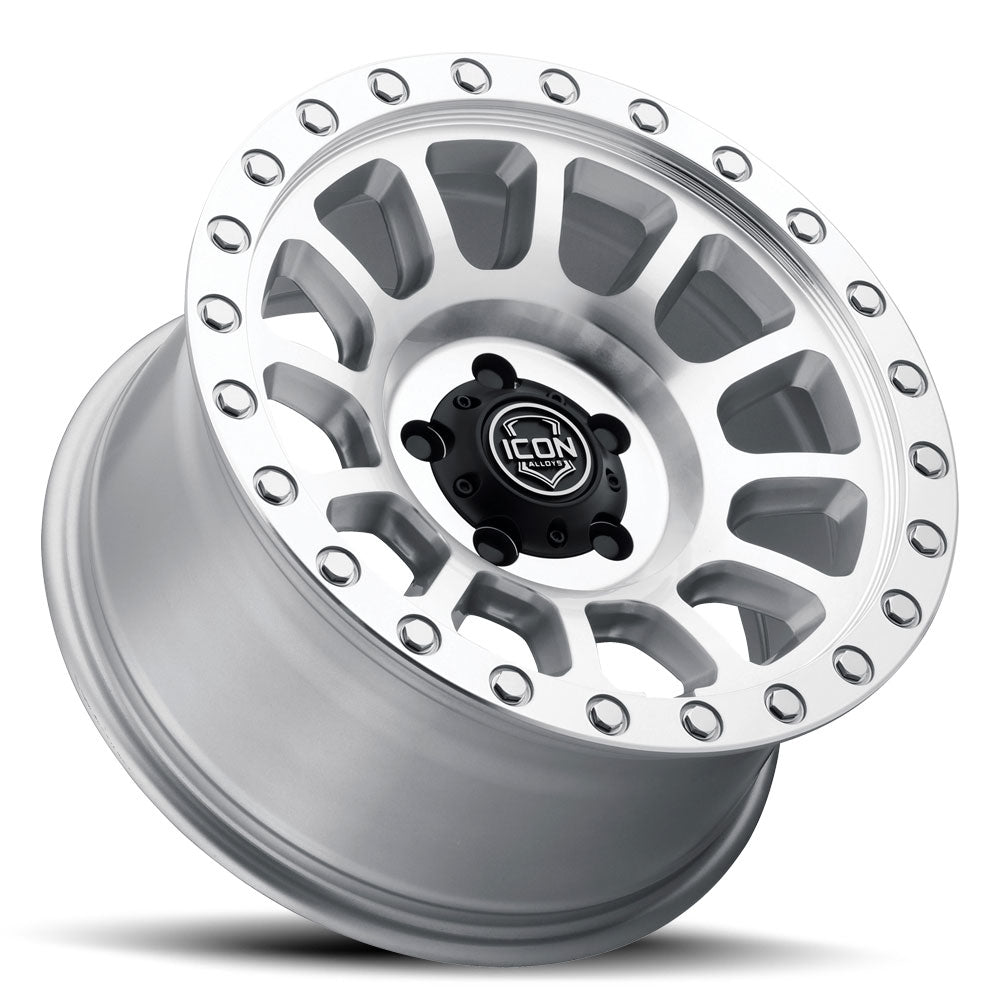 ICON Hulse 18x9 8x180 12mm Offset 5.5in BS Silver Machined - 8018908955SM