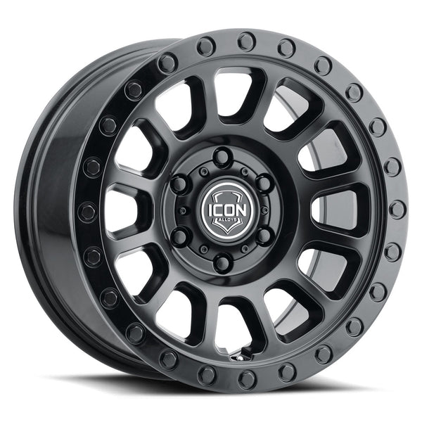 ICON Hulse 17 X 8.5 6 X 135 6mm Offset 5in BS Double Black - 8017856350DB