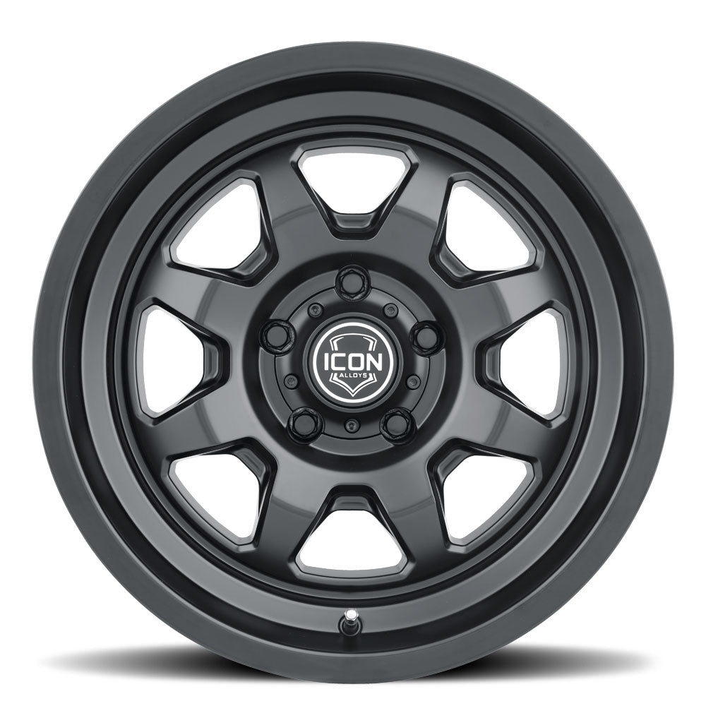 ICON Nuevo 17x8.5 / 6x5.5 / 25mm Offset / 5.75in BS - Satin Black Wheel - 8117859057SB