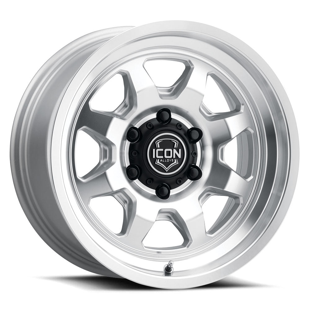 ICON Nuevo 17x8.5 / 5x150 / 25mm Offset / 5.75in BS - Silver Machined Wheel - 8117855557SM
