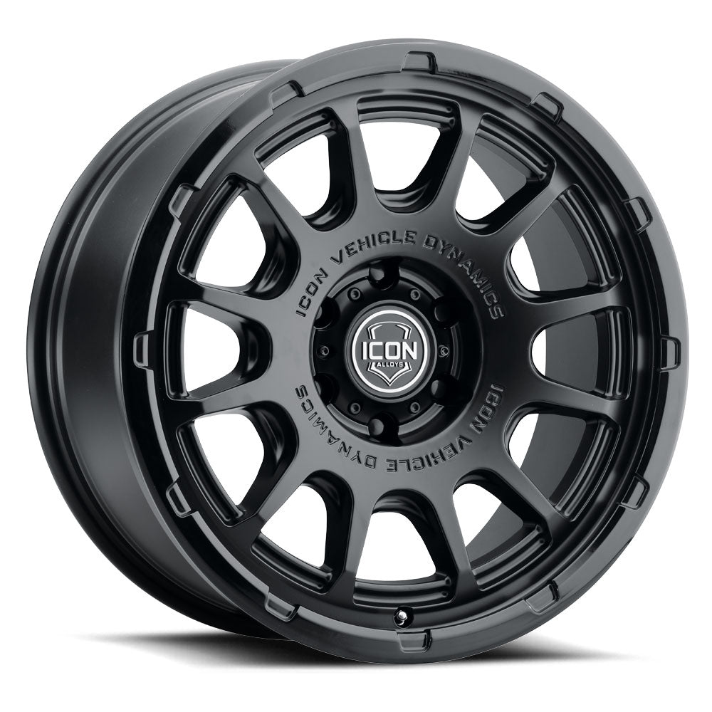 ICON Alloys Rancho 20x9 / 5x5 / -12mm / 4.5in BS DBL Black Wheel - 8420907345DB