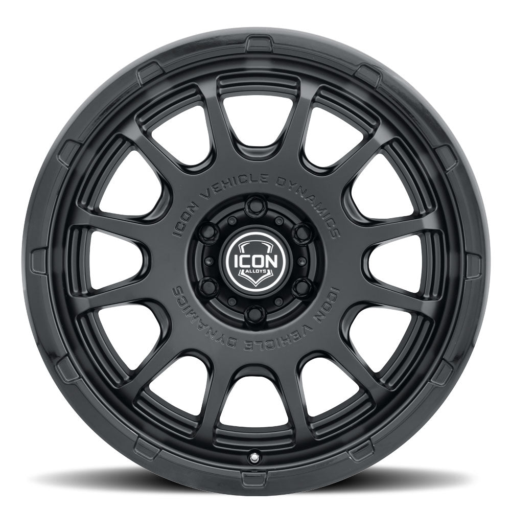 ICON Alloys Rancho 20x9 / 5x5 / -12mm / 4.5in BS DBL Black Wheel - 8420907345DB