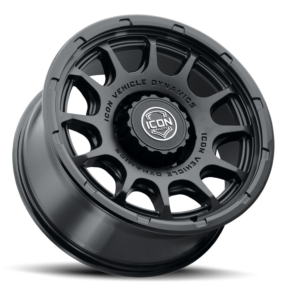 ICON Alloys Rancho 20x9 / 8x180 / 12mm / 5.5in BS DBL Black Wheel - 8420908955DB