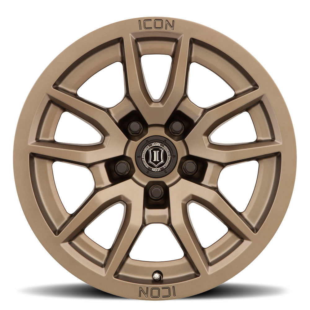 ICON Vector 5 17x8.5 5x5 -6mm Offset 4.5in BS 71.5mm Bore Bronze Wheel - 2617857345BR