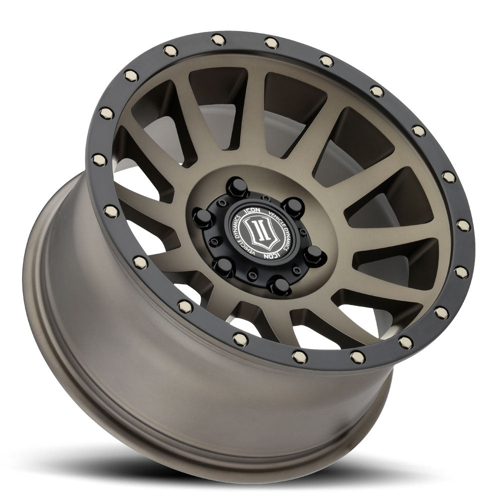 ICON Compression 17x8.5 6x5.5 0mm Offset 4.75in BS 106.1mm Bore Bronze Wheel - 2017858347BR