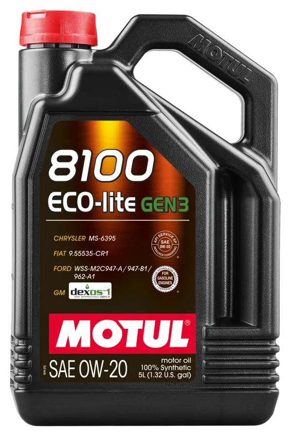 Motul 8100 Eco-Lite Gen3 0W20 - 5L by Motul Tech