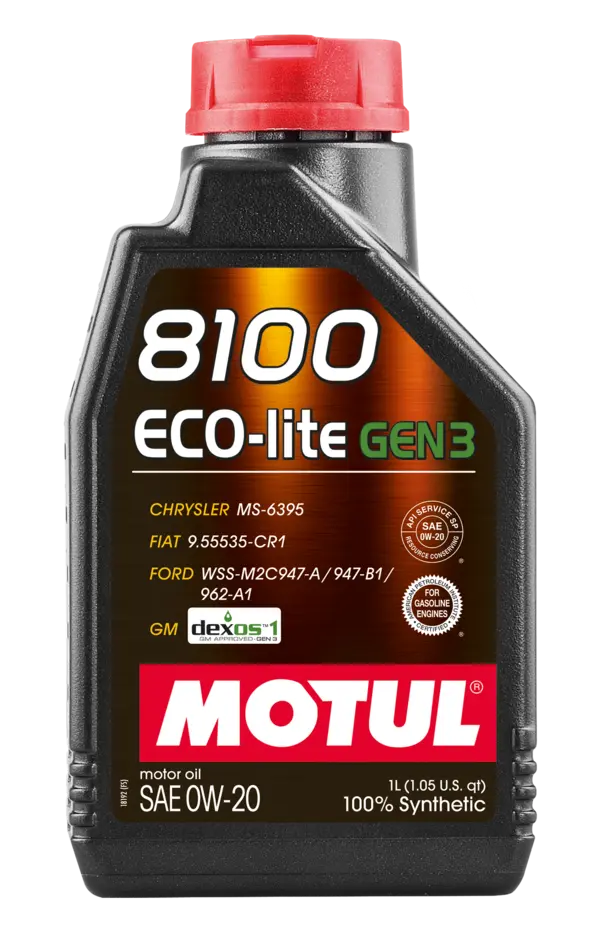Motul 8100 Eco-Lite Gen3 0W20 - 1L by Motul Tech