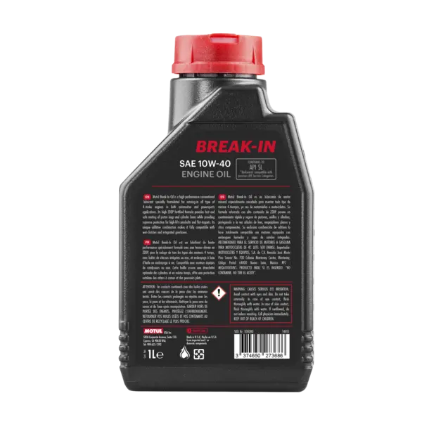 Motul BREAK-IN OIL 10W40 - 1L by Motul Tech - angle view