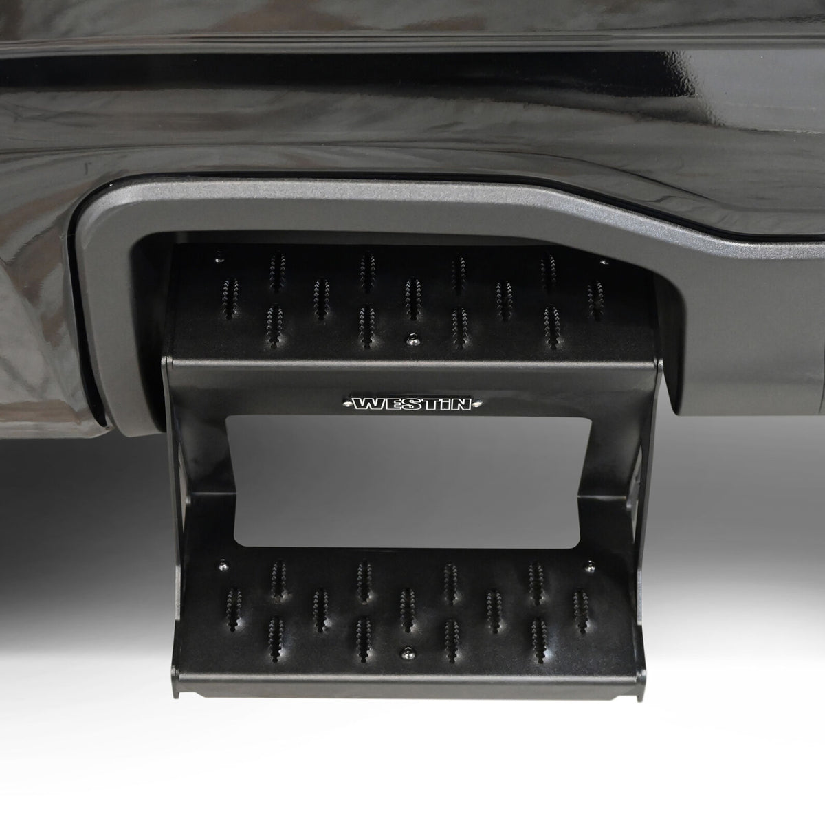 Westin 23-26 Ford F-250 F-350 F-450 F-550 Grate Side Bed Step Textured Black - 27-74005 - detail view