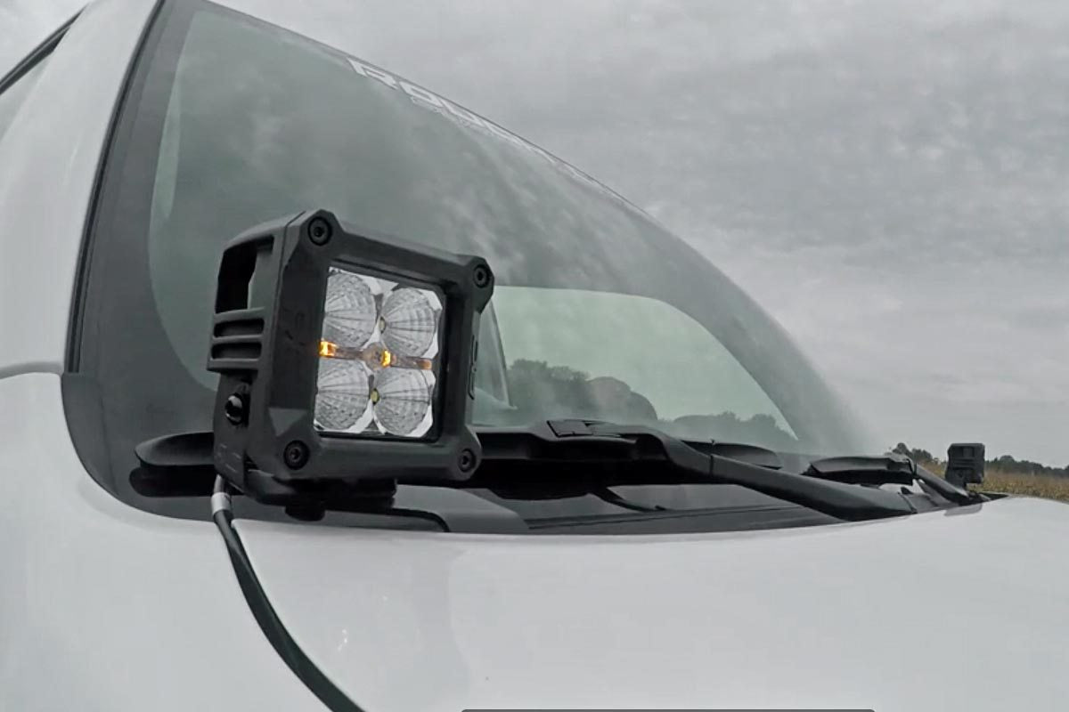 LED Light Kit | Ditch Mount | 2&quot; Black Flood Pair | Toyota 4Runner (10-24)