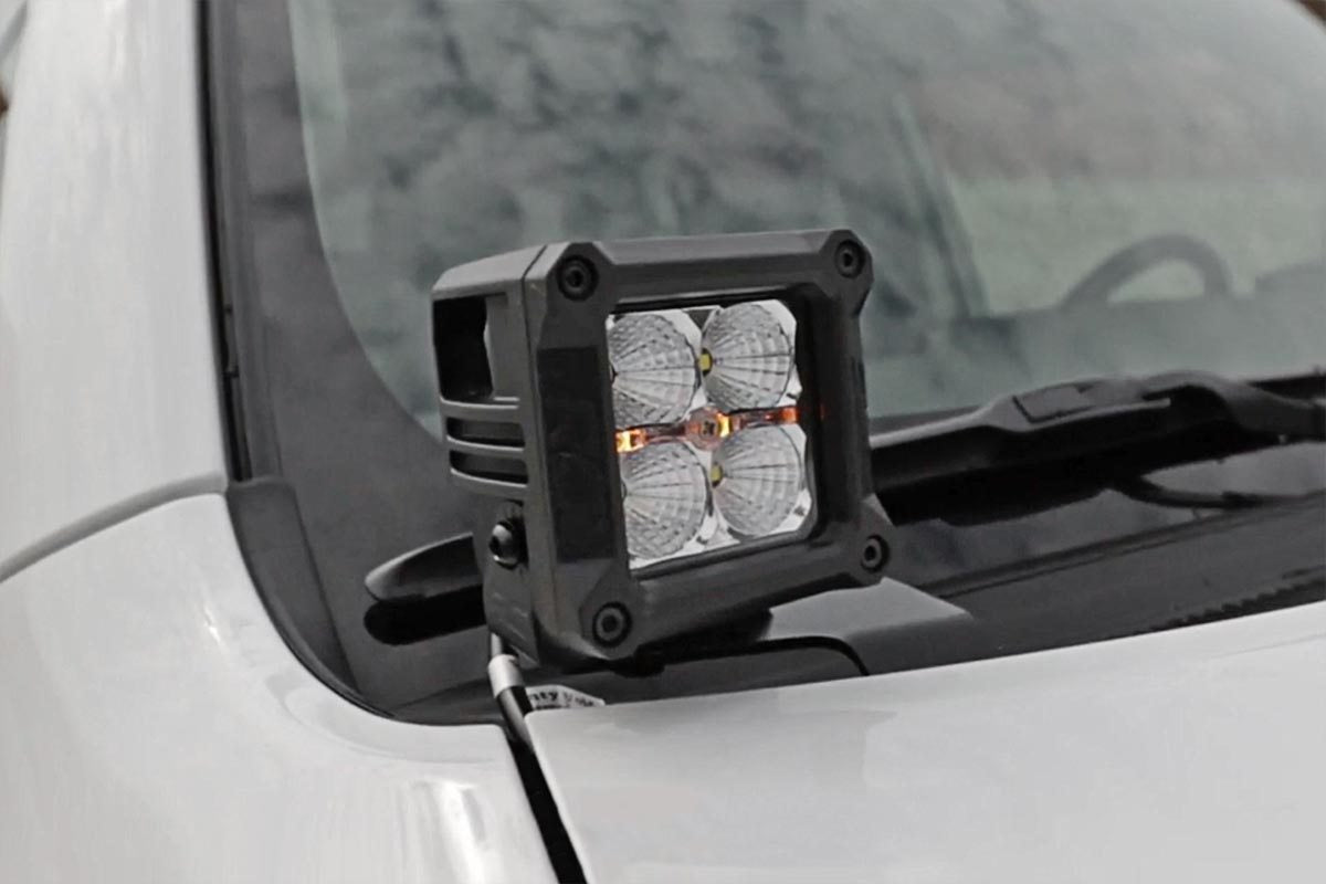 LED Light Kit | Ditch Mount | 2&quot; Black Flood Pair | Toyota 4Runner (10-24)