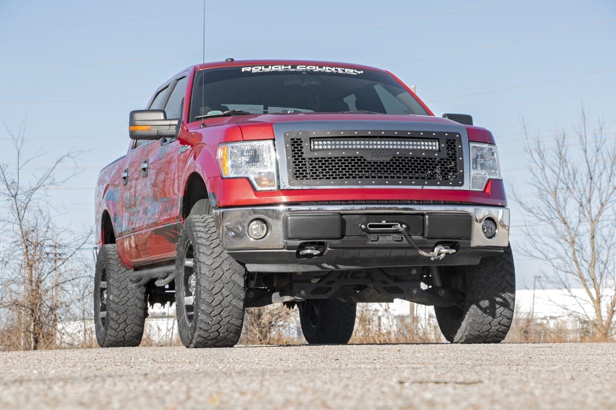 Mesh Grille | 30&quot; Dual Row LED | Black | White DRL | Ford F-150 (09-14)