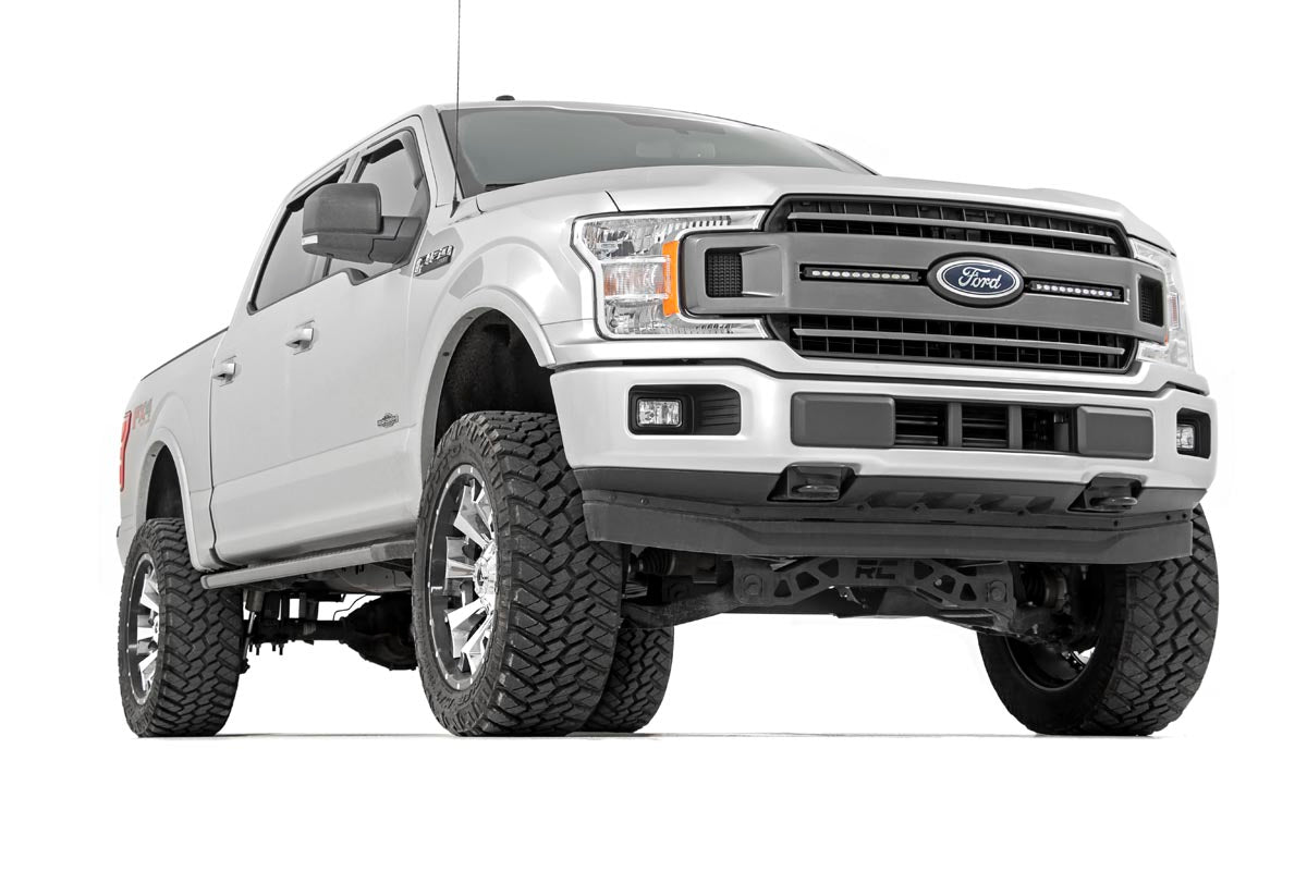 LED Light Kit | Grille Mount | 10&quot; Black Slimline Pair | Ford F-150 (18-20)